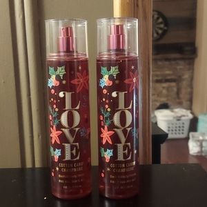 2 Bath & Body Works LOVE Cotton Candy Champagne Body Spray 8oz